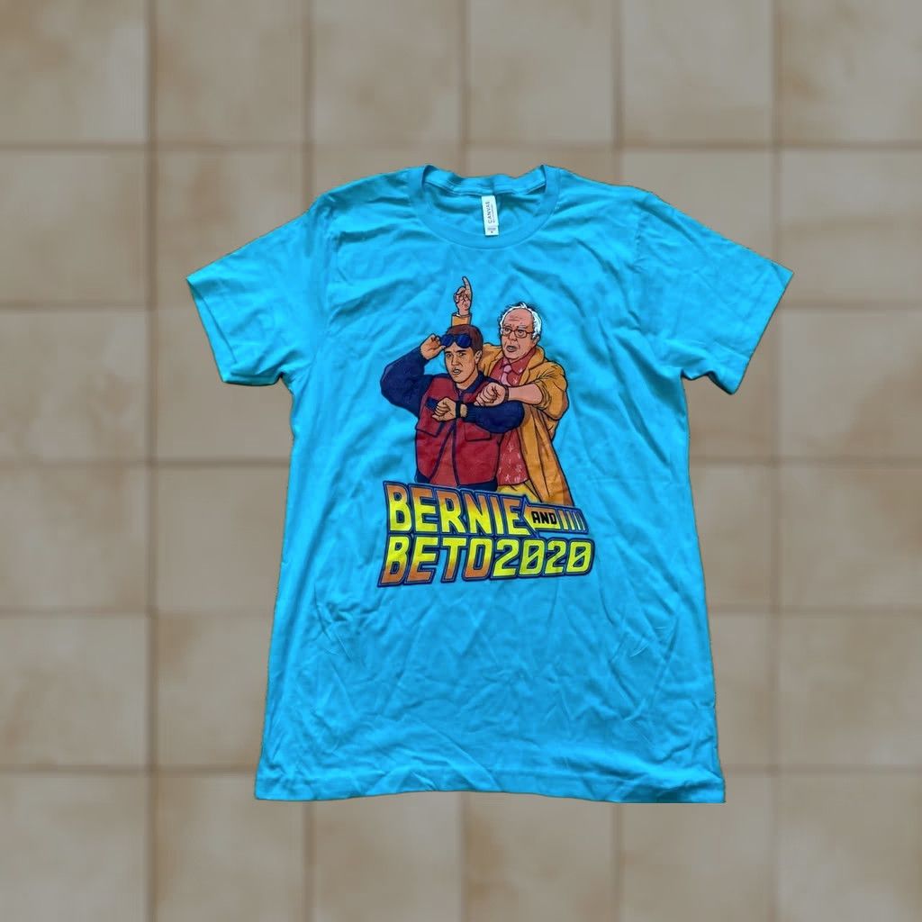 Sanders Bernie Sanders Beto Orourke Back to the Future 2020 RARE T-Shirt Sz M Mens Size US M / EU 48-50 / 2 - 1 Thumbnail