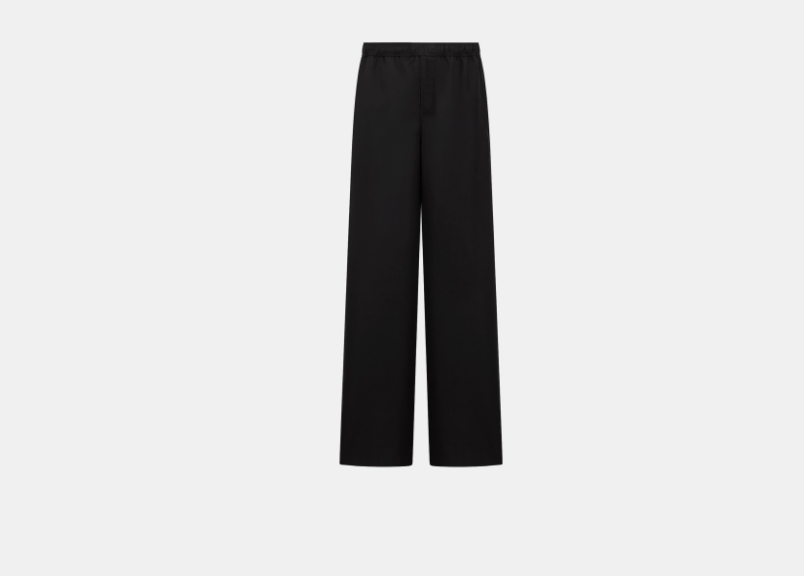 Dior o1w1db11225 513C12 Embroidery Stretch-Waist Pant in Black Size US 32 / EU 48 - 1 Thumbnail