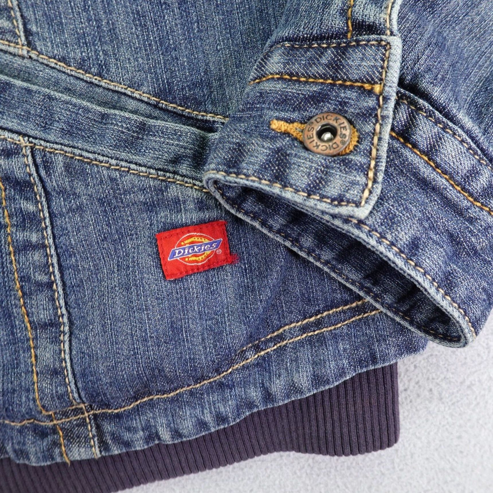 Dickies Vintage Dickies Jacket Women XL Blue Denim Quilted Red Tag Trucker Y2K Size 40" / US 18 - 4 Thumbnail