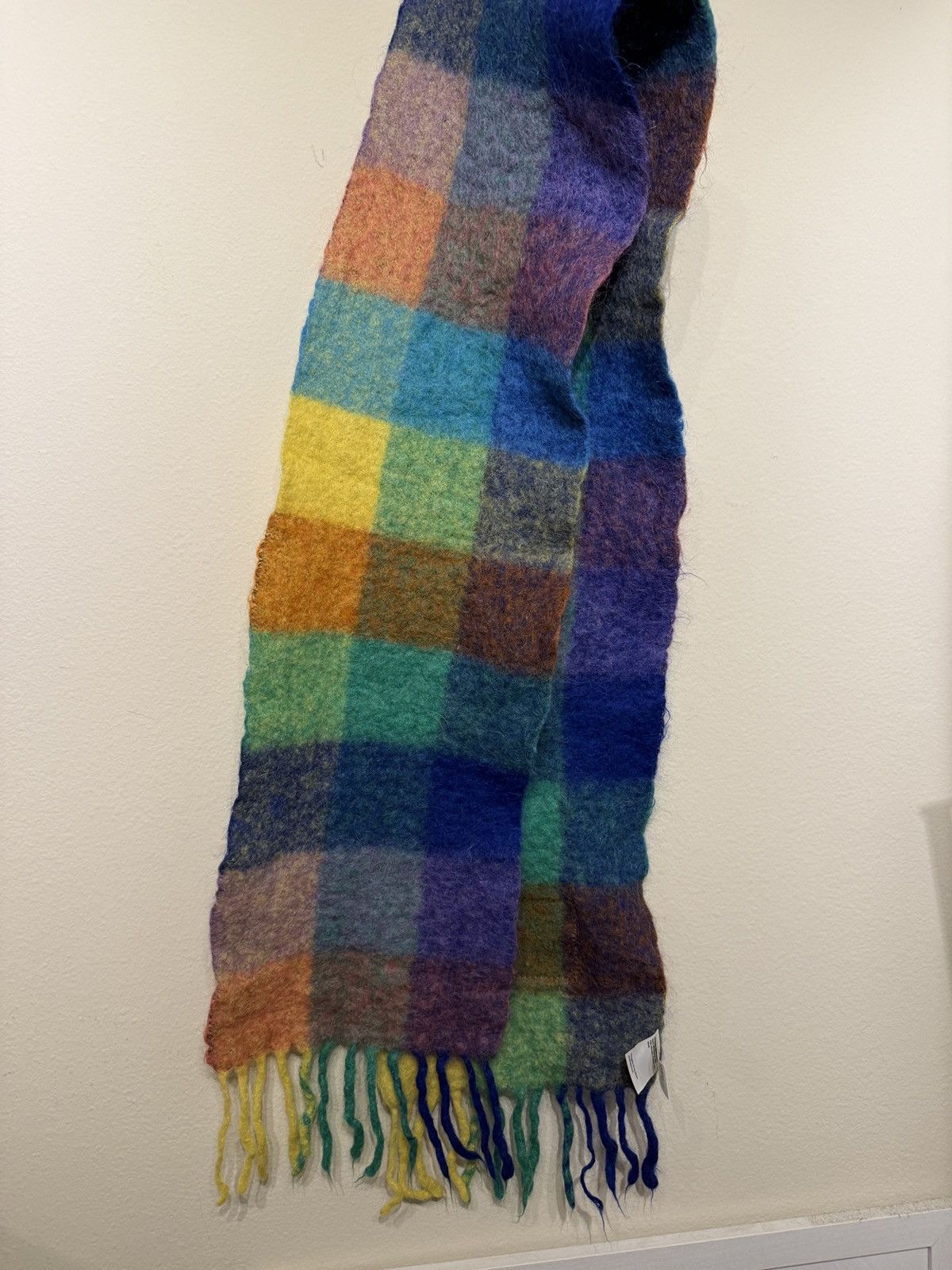 Acne Studios Acne Studio Mohair Checkered Scarf Size ONE SIZE - 4 Thumbnail
