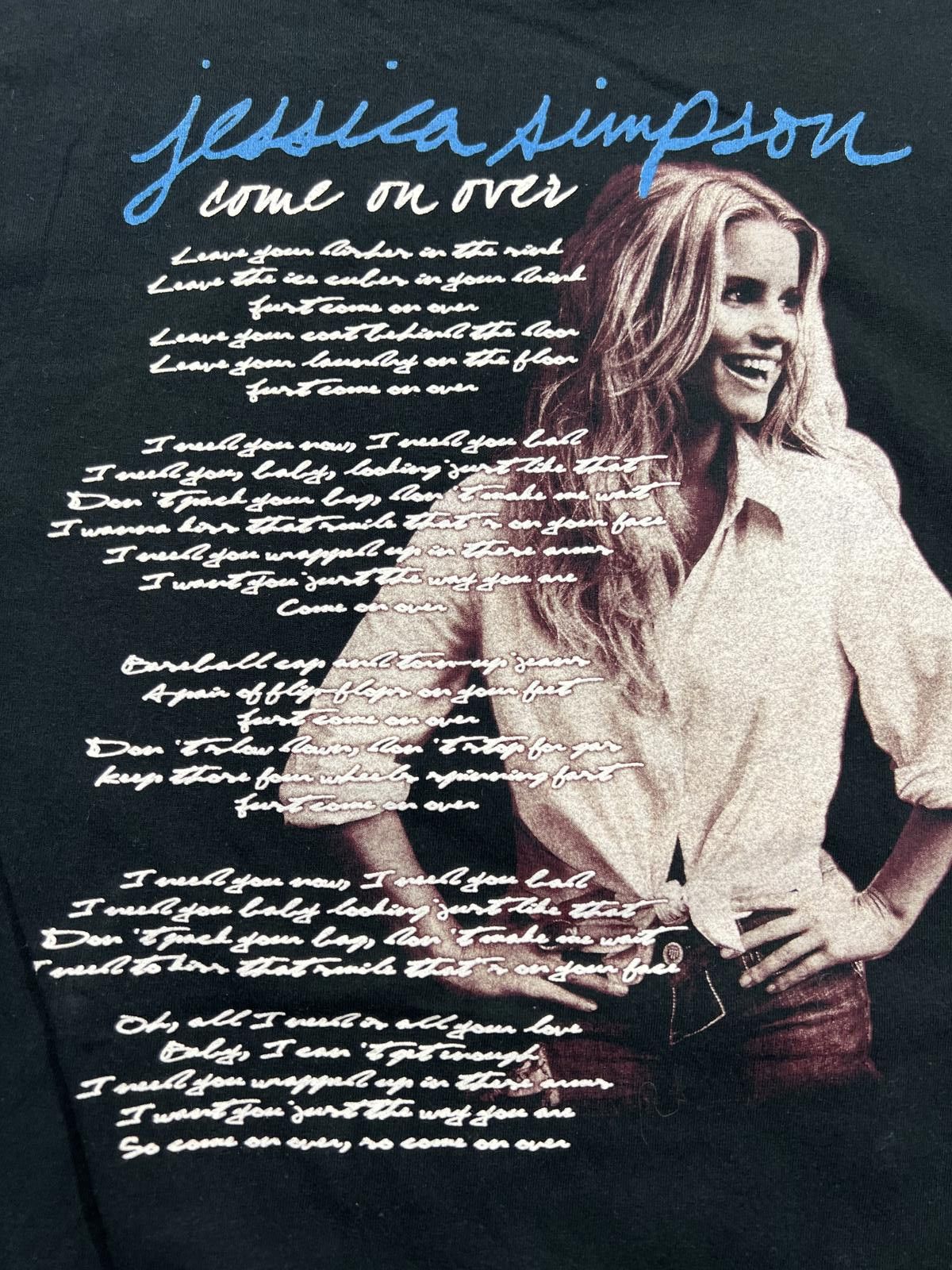 Gildan 2008 Jessica Simpson Come On Over Black Graphic T-Shirt Size S / US 4 / IT 40 - 8 Thumbnail