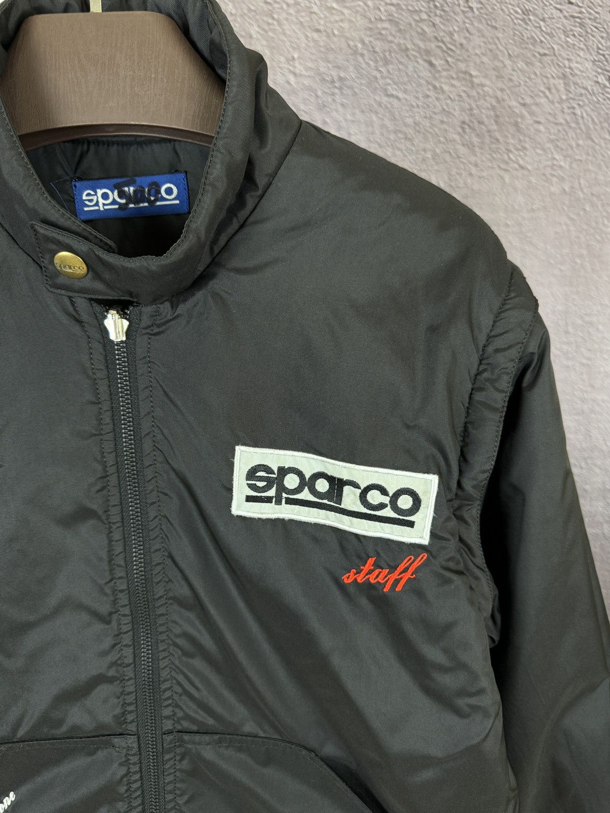 Vintage Sparco 2 in 1 vintage racing France big logo nylon jacket Size US S / EU 44-46 / 1 - 5 Thumbnail