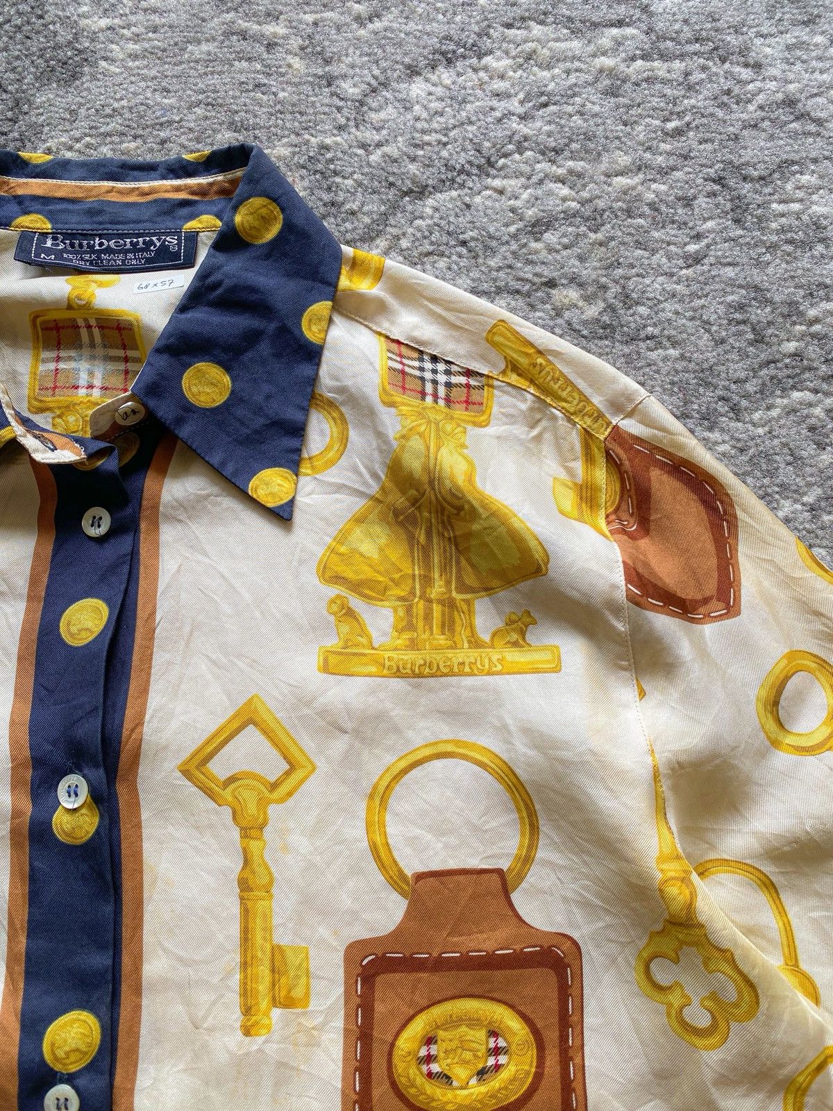 Burberry Vtg Burberry Silk Baroque Print Shirt Size US M / EU 48-50 / 2 - 4 Thumbnail