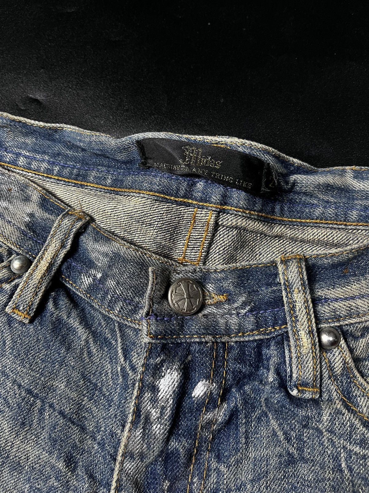 Japanese Brand Japanese MIDAS distressed Super flare jeans Size US 30 / EU 46 - 5 Thumbnail
