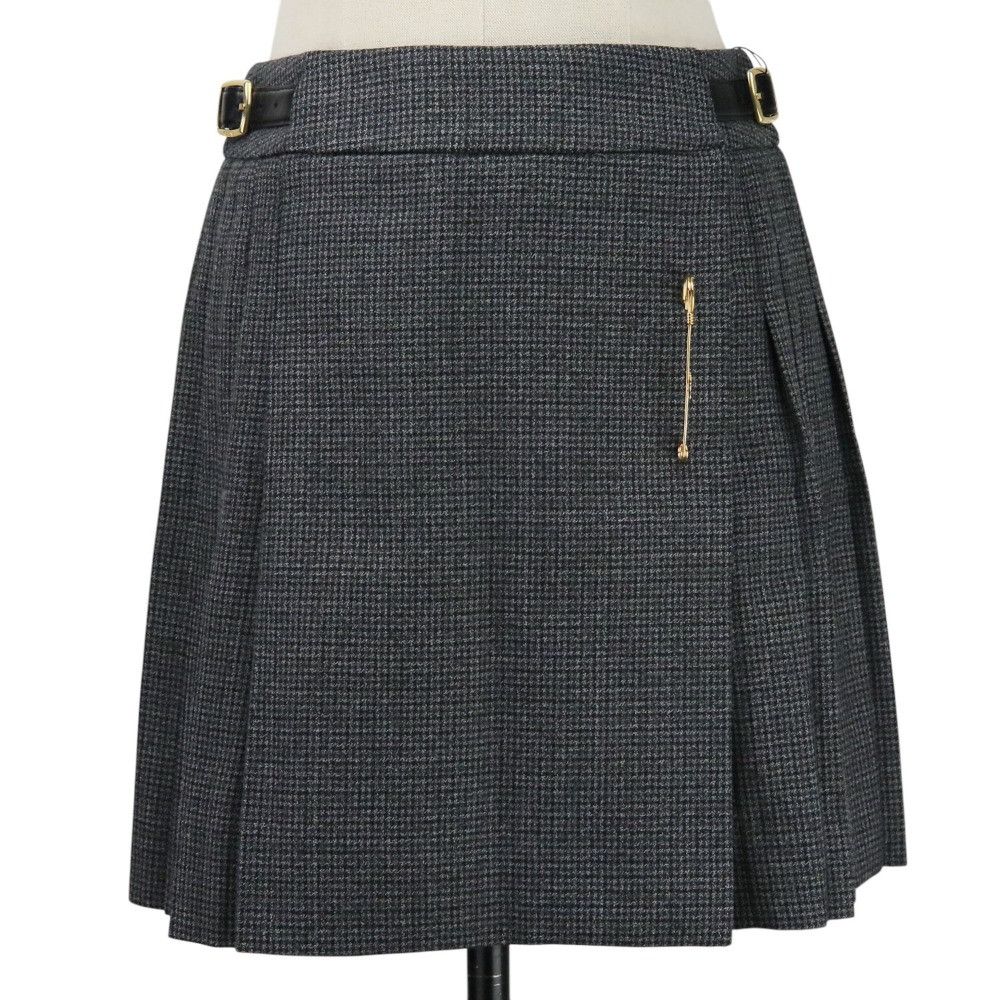 Celine Celine CELINE Pin Detail Pleated Wool Skirt Others Skirts 2J786746W DUTY FREE for USA Size ONE SIZE - 1 Thumbnail