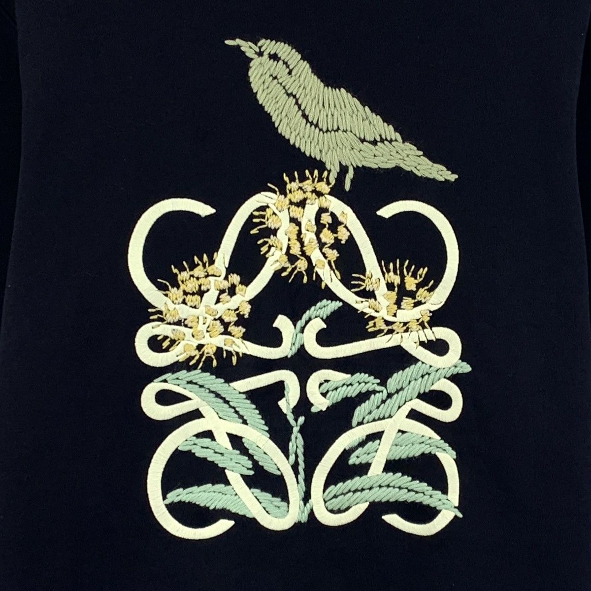 Loewe Loewe 22 Black Logo Embroidered Cotton Sweatshirt Size XS / US 0-2 / IT 36-38 - 5 Thumbnail