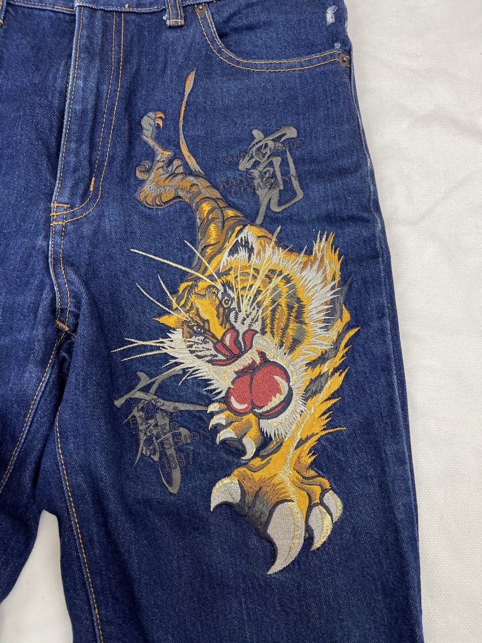 Kansai Yamamoto KANSAI IMPACT Denim Jeans Rare Design #1152/AO Size US 31 - 4 Thumbnail