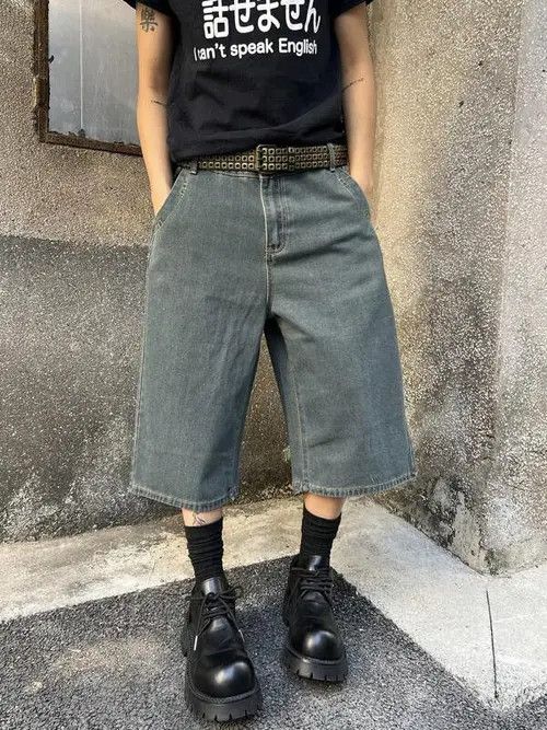 Jean × Vintage VINTAGE Y2K DRIP denim shorts jorts Size US 34 / EU 50 - 3 Thumbnail
