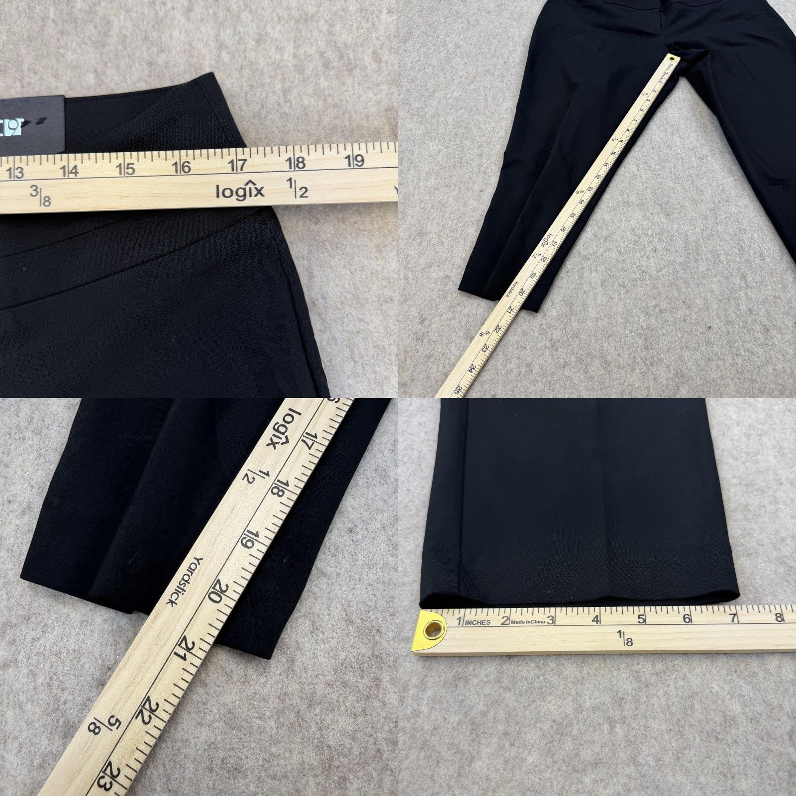 Apt. 9 Apt 9 The Torie Capri Pants Womens 12P Black Mid Rise Straight Dressy Work Size 34" / US 12 / IT 48 - 8 Thumbnail