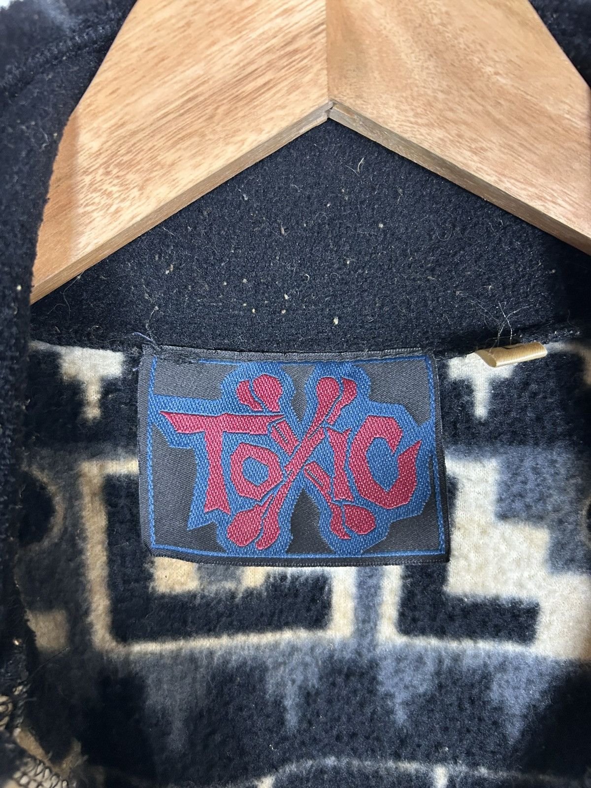Japanese Brand ⚡️Vintage Toxic Tapestry Fleece Half Zipper Sweatshirt Size US L / EU 52-54 / 3 - 8 Thumbnail