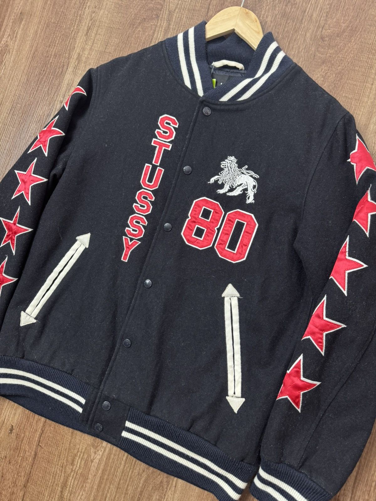 Stussy VINTAGE STUSSY LION WOOL VARSITY JACKET Size US M / EU 48-50 / 2 - 1 Thumbnail