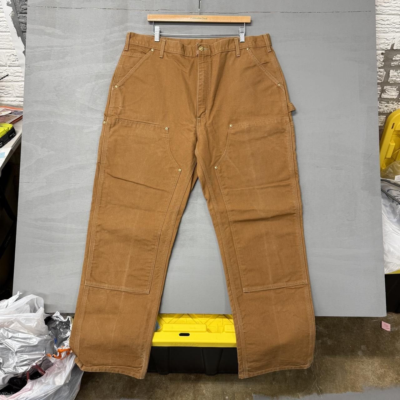Carhartt Carhartt B01 BRN Double Knee Canvas Work Pants Tan 40 x 32 Size US 40 / EU 56 - 2 Thumbnail