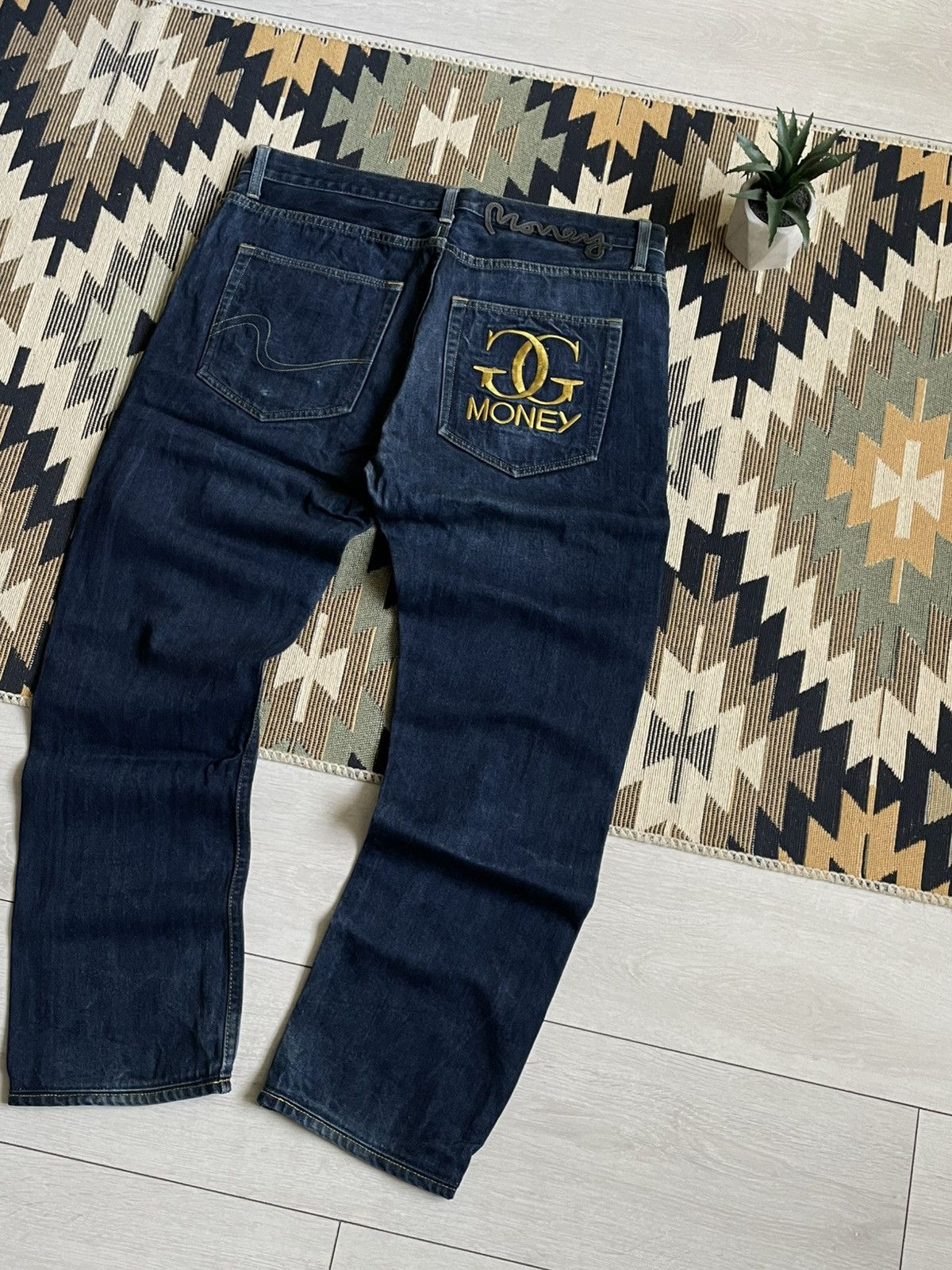 Japanese Brand × Vintage 💸MONEY DENIM BIG LOGO JEANS💸 Size US 32 / EU 48 - 4 Thumbnail