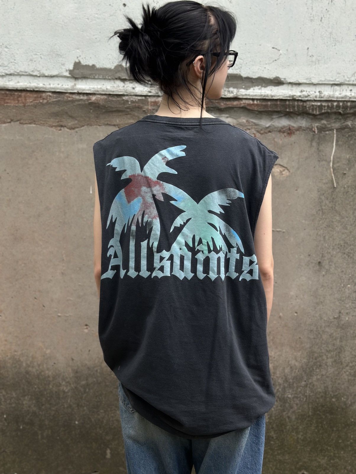 Allsaints VTG Adult Allsaints Tank Top Sleeveless Size XL Band Y2K 00s Size US XL / EU 56 / 4 - 1 Thumbnail