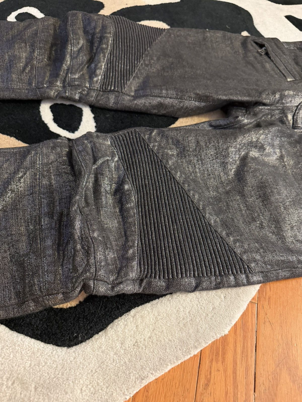 Balmain Balmain AW2014 Matllica Waxed Jeans Rare Size US 33 - 4 Thumbnail