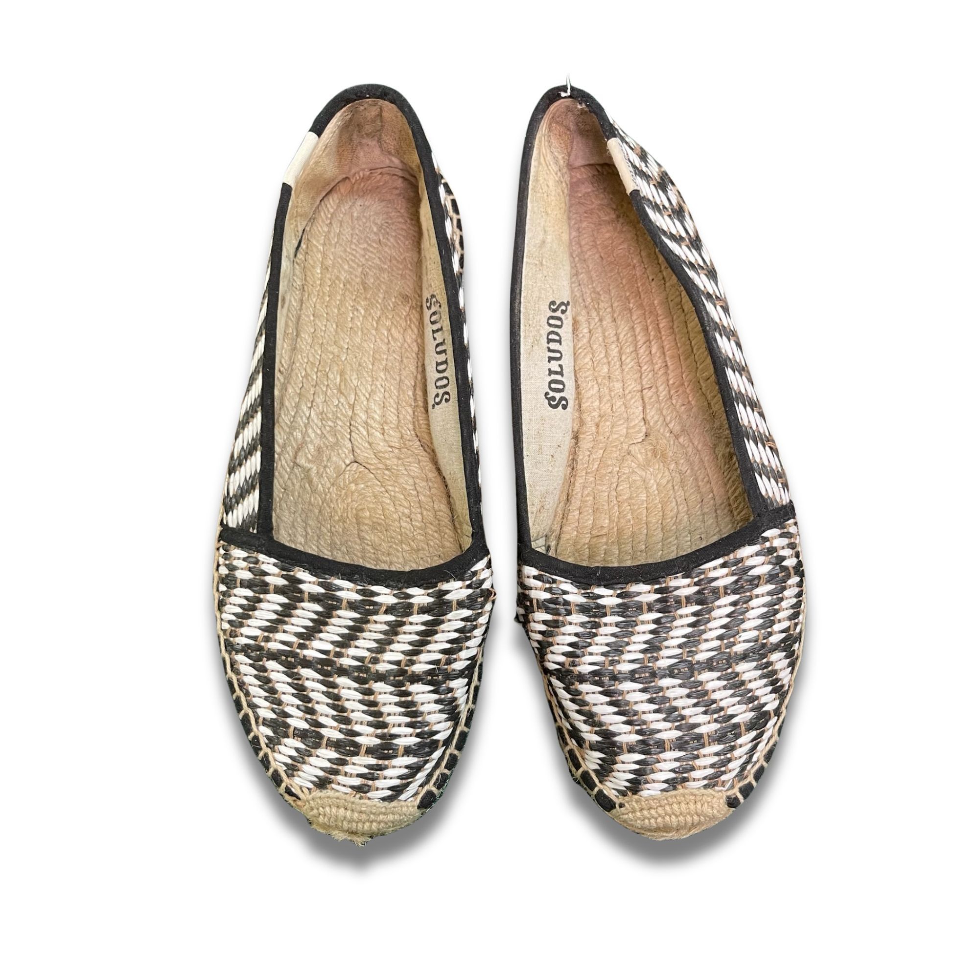 Soludos Soludos Raffia Low Cut Espadrilles Sz 7 Black & White Casual Size US 7 / IT 37 - 4 Thumbnail