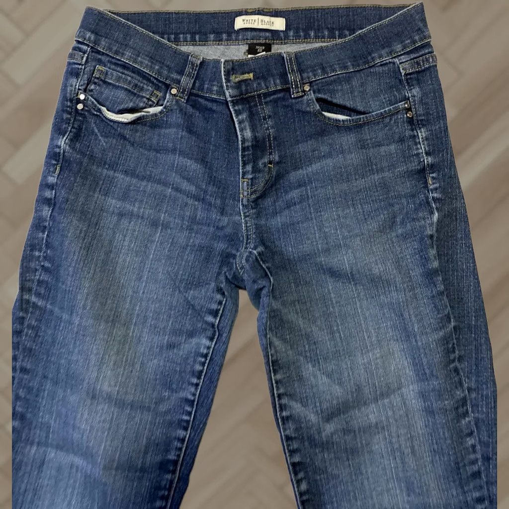 White House Black Market White House Black Market Jeans Women Size 8 Blue Cotton Polyester Elastane Regular Inseam 25" Waist 30" Vintage No Size 30" / US 8 / IT 44 - 1 Thumbnail