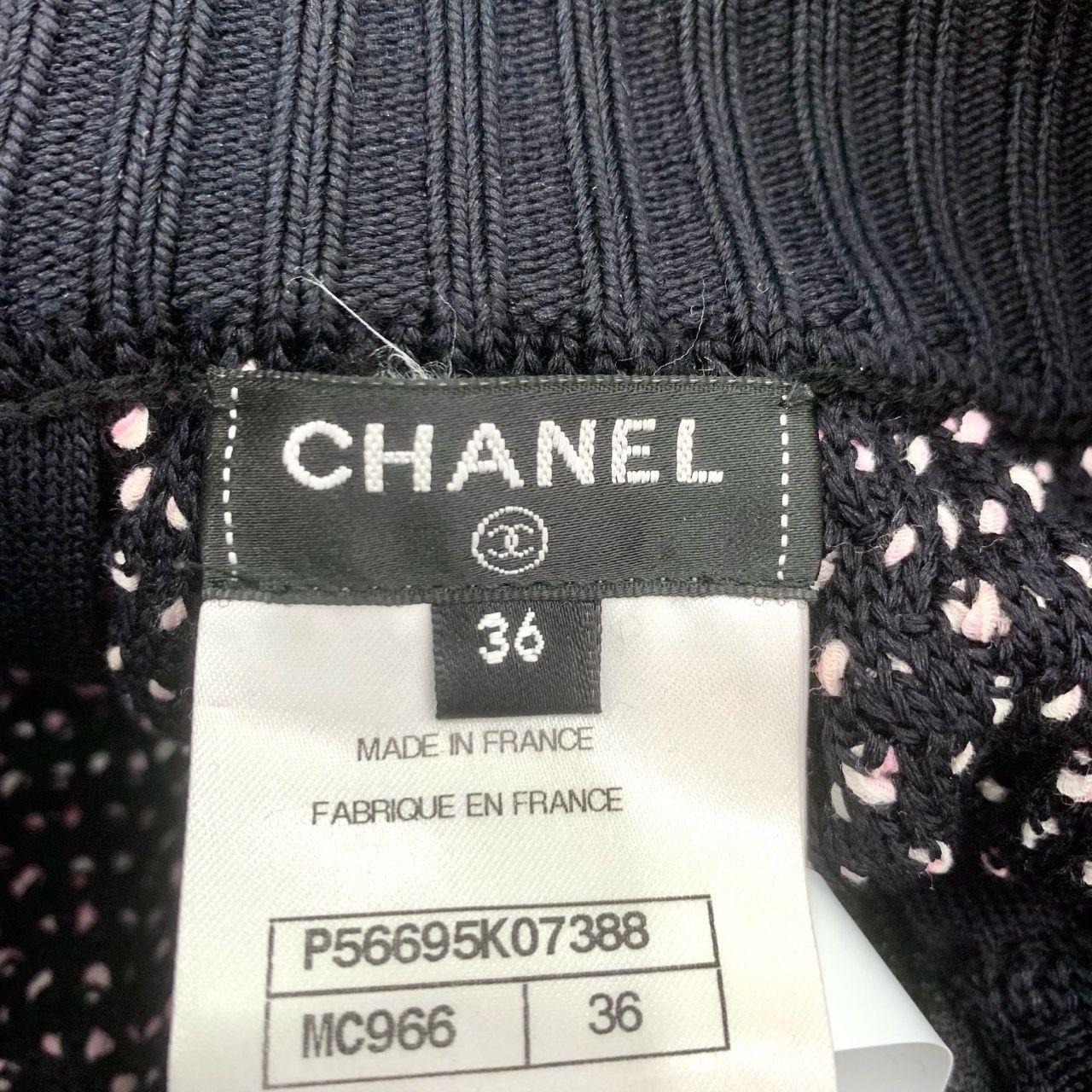 Chanel Chanel Style Knit Pink & Black A-Line Skirt With Front Pocke Size XS / US 0-2 / IT 36-38 - 8 Thumbnail