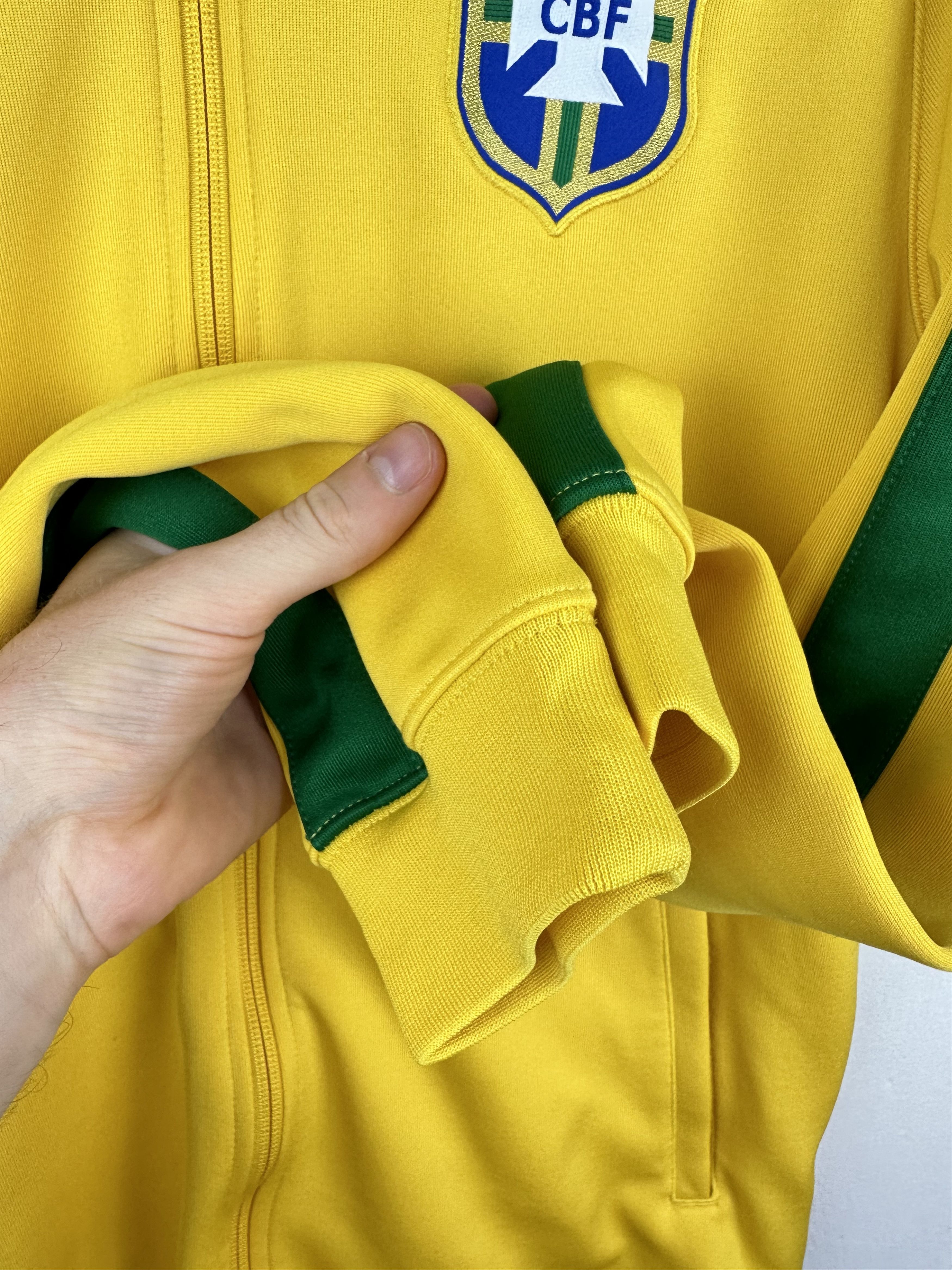 Nike Nike Brazil Football Jacket Track Top Soccer Rare Yellow Size US M / EU 48-50 / 2 - 9 Thumbnail