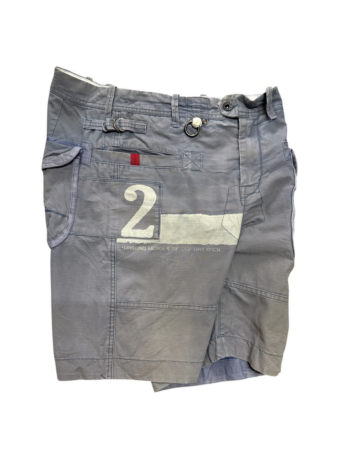 Avirex Avirex Cargo Pants Short Grey Size US 33 - 3 Thumbnail