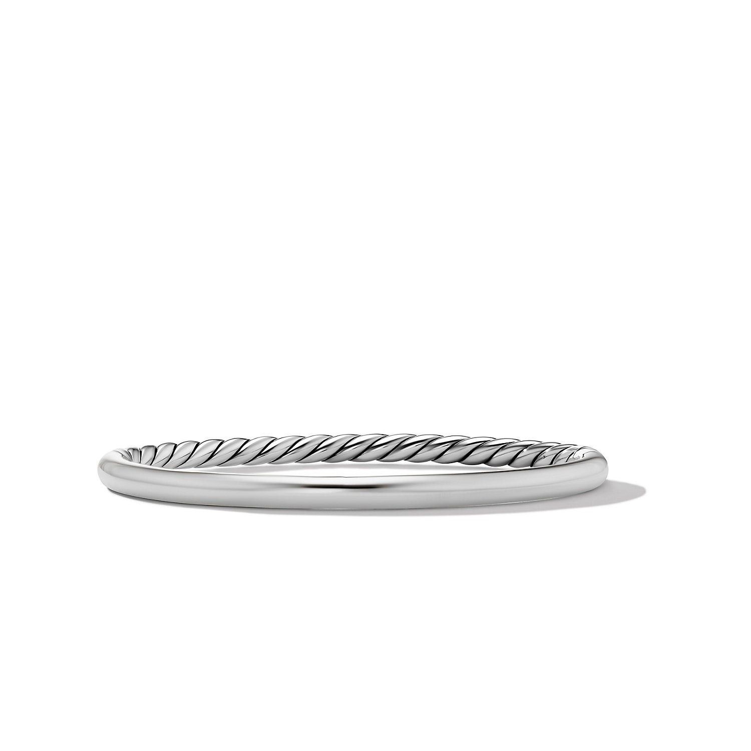 David Yurman o1w1db10325 Cable and Smooth Bracelet in Sterling Silver Size ONE SIZE - 2 Thumbnail