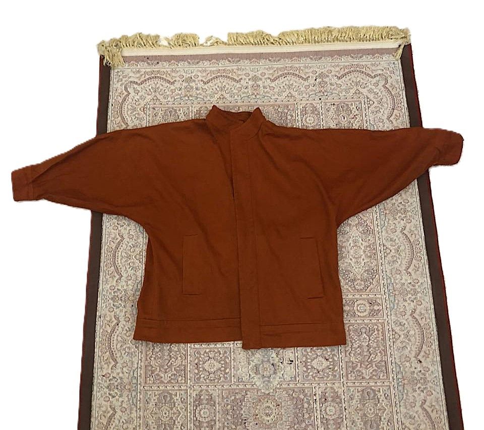 Yves Saint Laurent YSL Rive Gauche Kimono Jacket 70s Japan-Inspired Rust Size XL / US 12-14 / IT 48-50 - 1 Thumbnail
