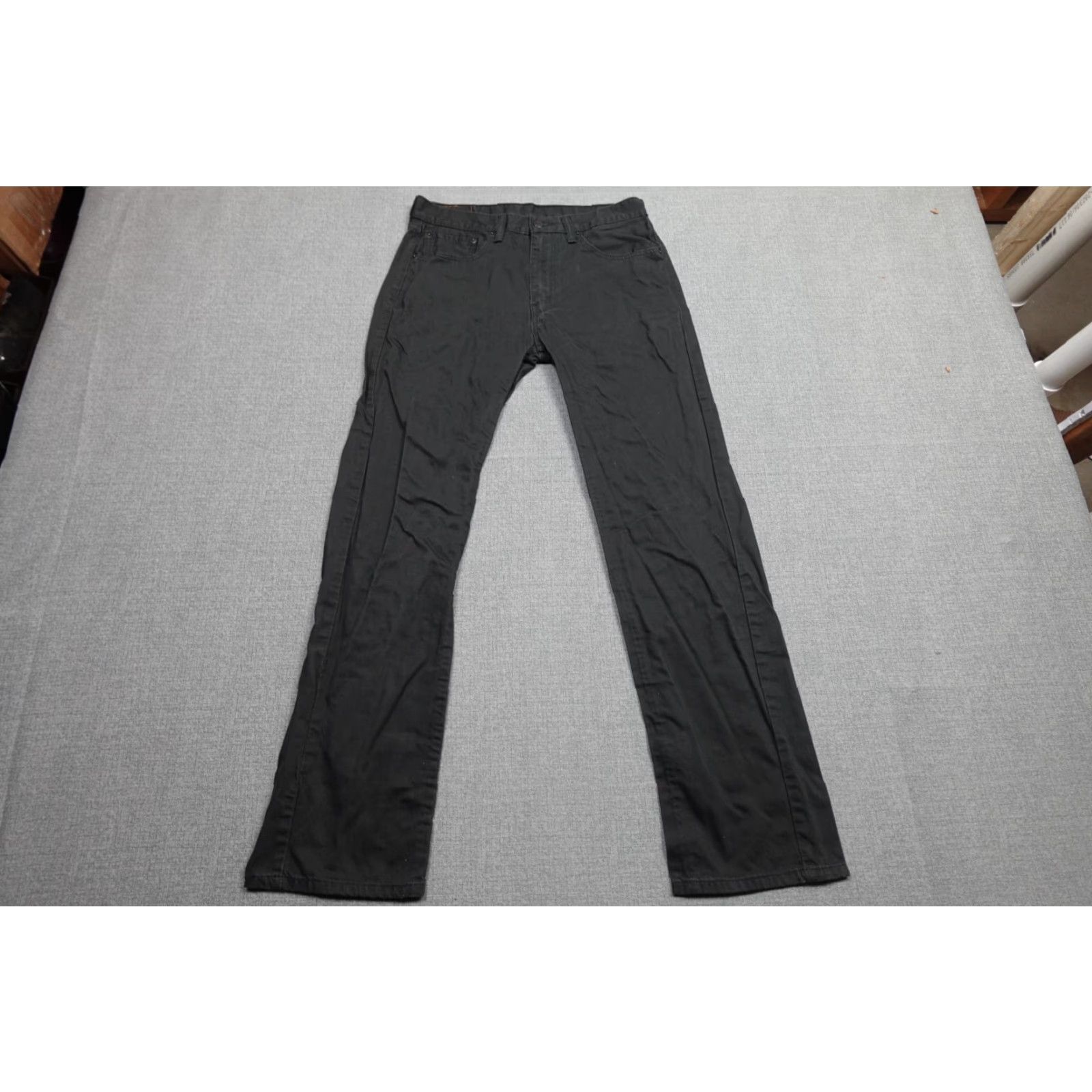 Levi's Levi's 505 Pants Mens 33x30 Western Khakis Relaxed Fit Straight Rise High Gray 5-Pocket Denim Size US 33 - 2 Thumbnail