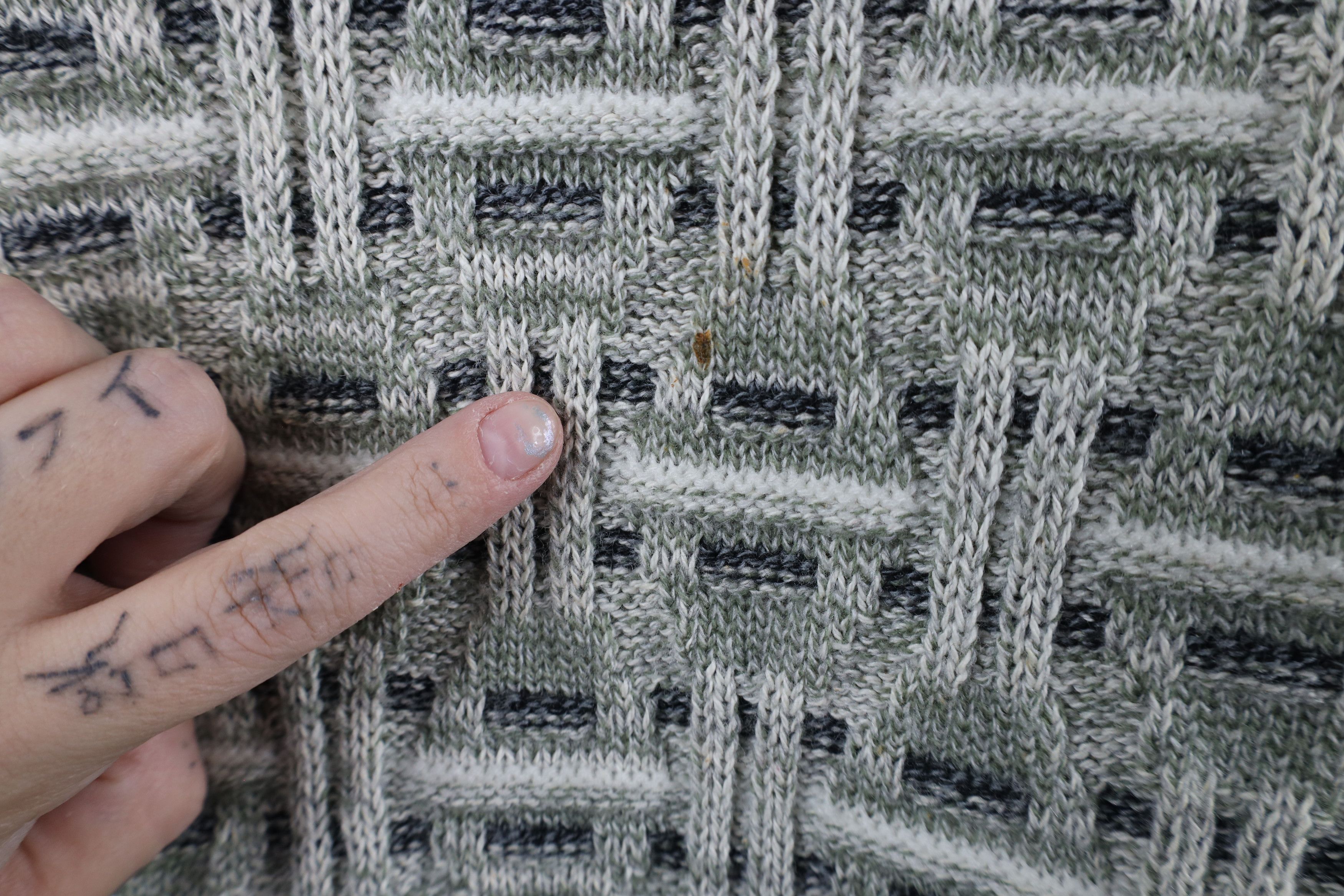 Vintage Vintage 90s Streetwear Cross Weave Knit Crewneck Dad Sweater Size US XL / EU 56 / 4 - 4 Thumbnail