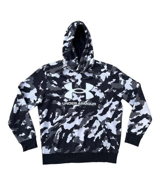 Under armour big hot sale logo camo hoodie