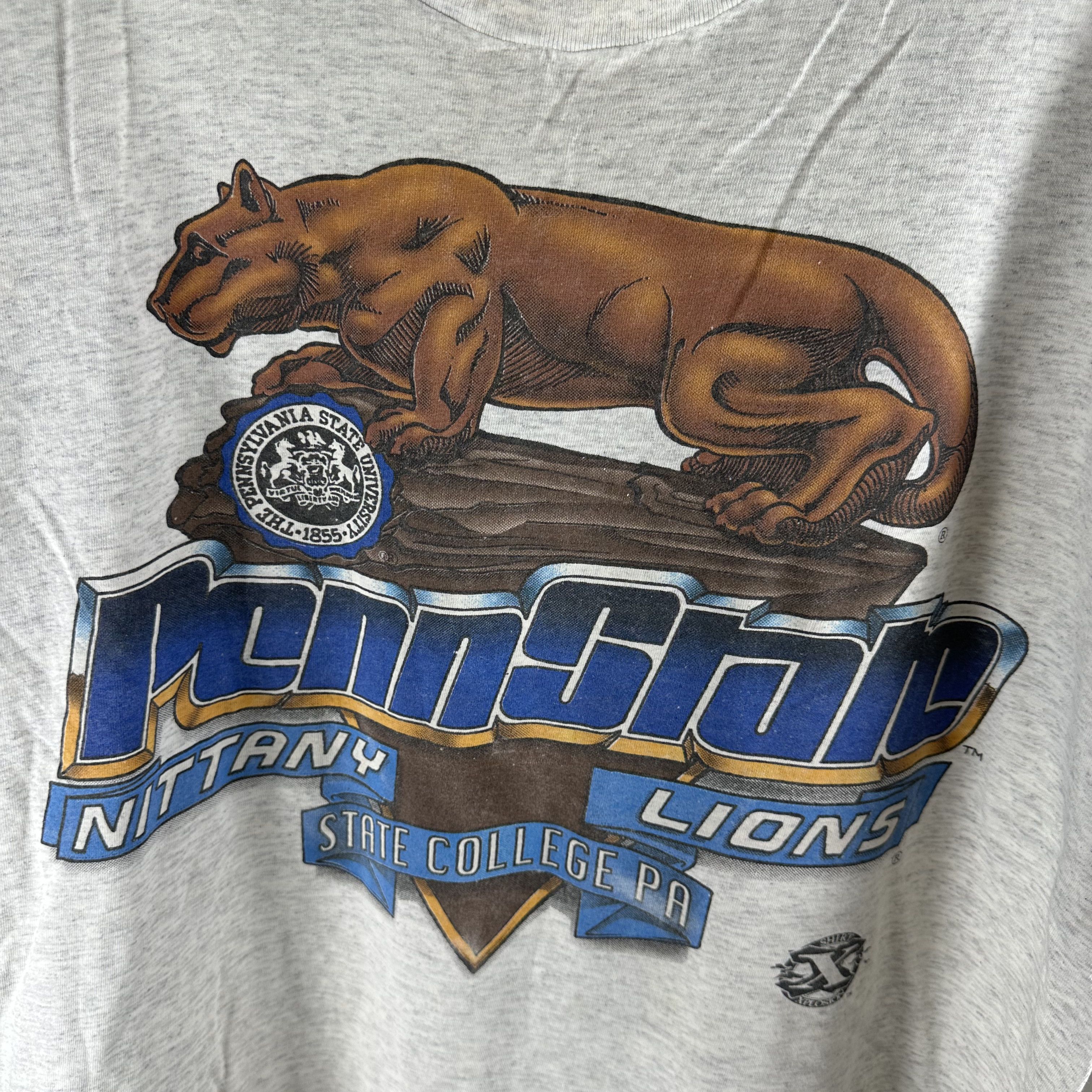 Vintage Vintage 90s Penn State Nittany Lions NCAA Mascot T-Shirt Size US XL / EU 56 / 4 - 2 Thumbnail