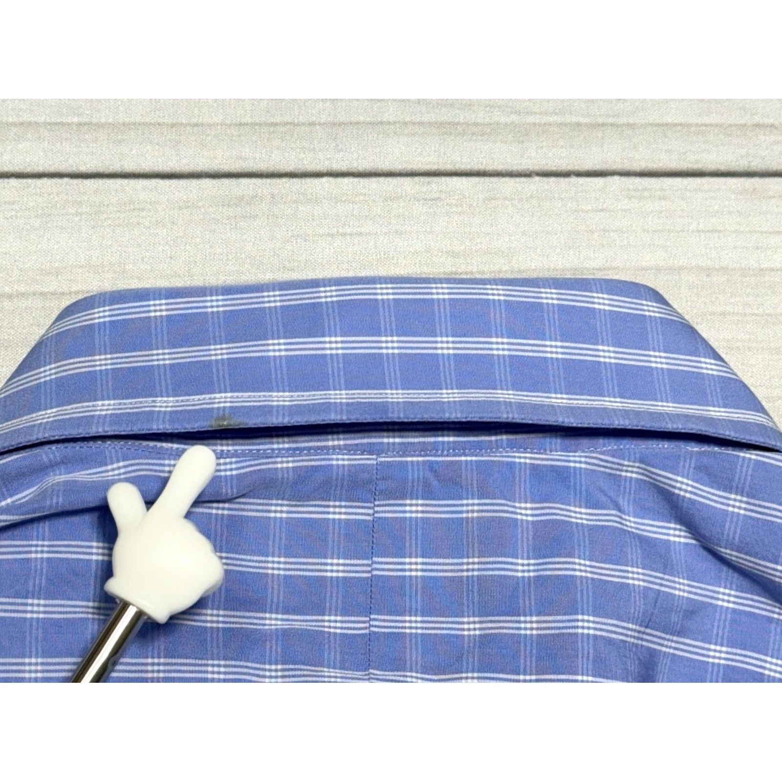 Ralph Lauren Purple Label Polo Ralph Lauren Purple Label Dress Shirt Mens 16 Blue UK Button-Down Collared Barrel Cuff 100% Cotton Regular Blue Shirt Mens Size 42R - 5 Thumbnail
