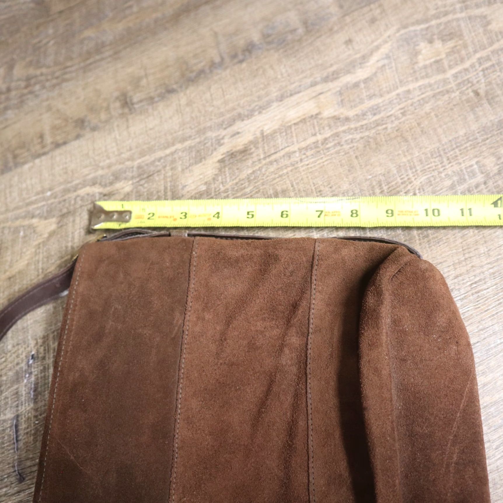 Vintage Brown Faux Leather Women's Shoulder Bag Zip Purse Satchel Small Lined Brown Purse Womens Shoulder Bag Purse Size ONE SIZE - 6 Thumbnail