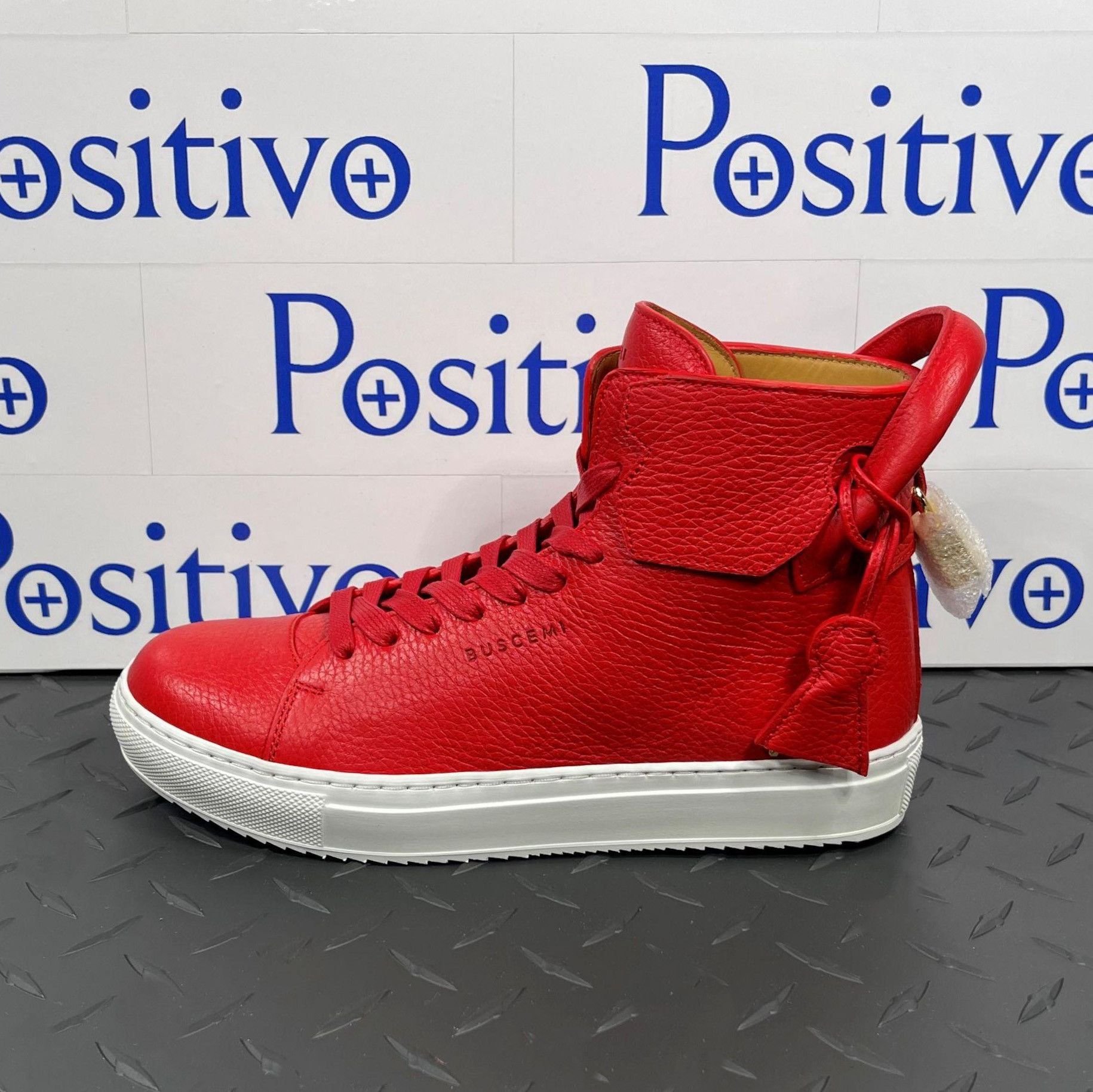 Baskets Buscemi 125mm Cuir Rouge - Pointure 41 EU (8 US) - Neuves Avec Boîte
