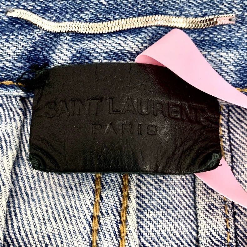 Saint Laurent Paris Saint Laurent Blue worn-out ripped cotton casual denim pant Size US 30 / EU 46 - 5 Thumbnail