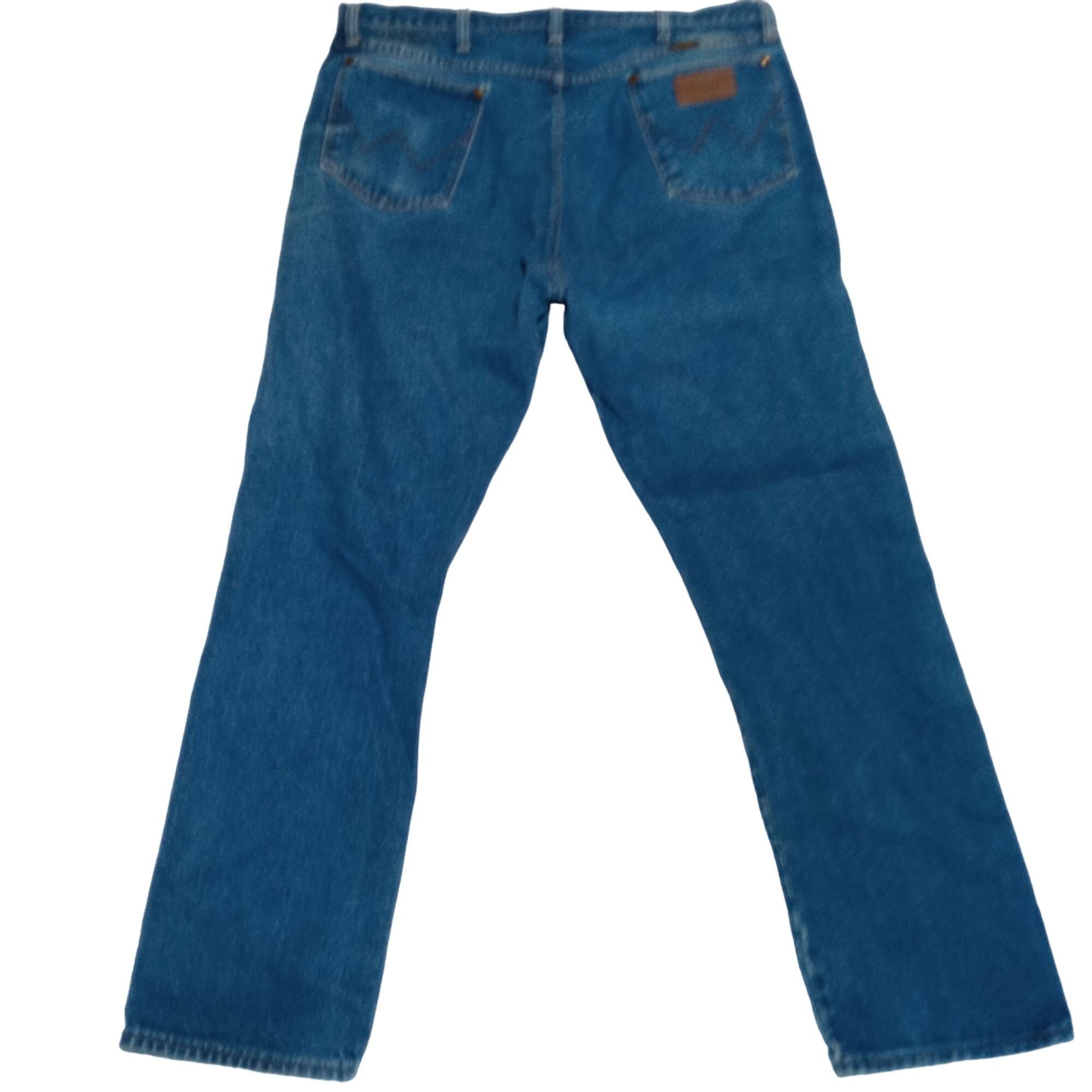 Wrangler Vintage Wrangler Mens Blue Jeans 37 x 28 Faded Worn Denim Co Size US 37 - 3 Thumbnail