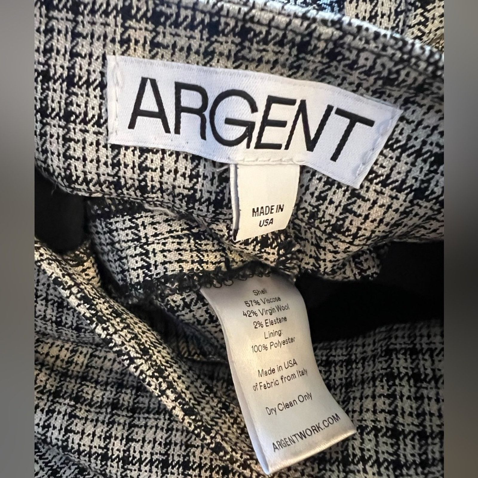 Other Argent checkered grey trouser size 12, 17” waist, loose hem Size XL / US 12-14 / IT 48-50 - 2 Thumbnail