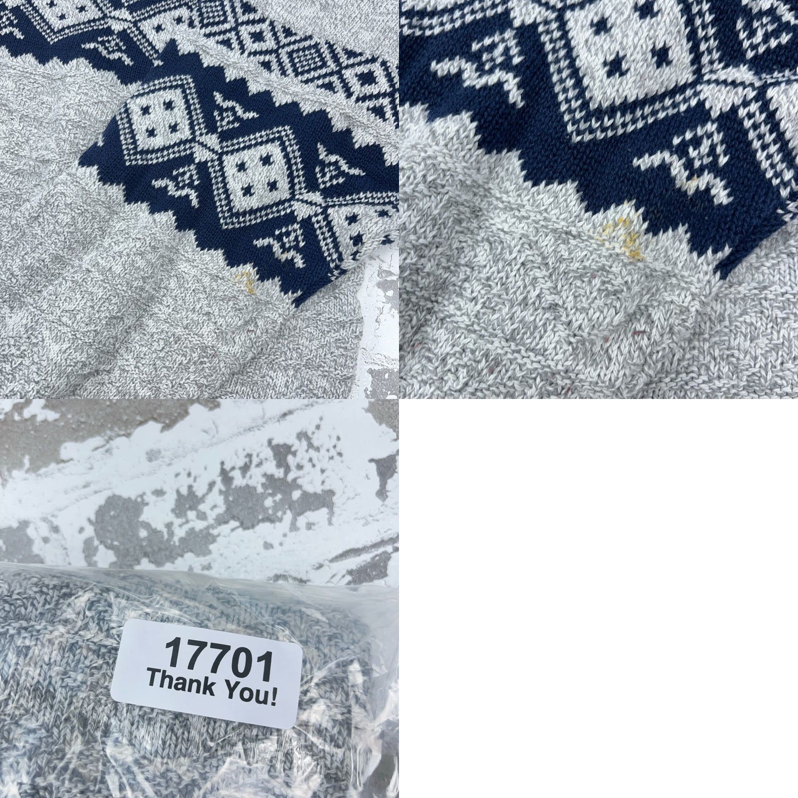 Vintage VINTAGE Alpine Ridge Sweater Men M Gray Blue Knit Nordic 90s Logo Geometric Crew Neck Pullover All Seasons Heavyweight Knitwear Mens Size US M / EU 48-50 / 2 - 9 Thumbnail