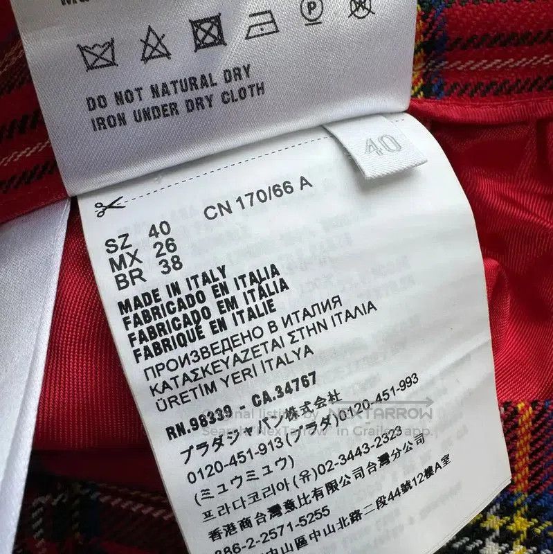 Miu Miu Miu Miu Red Wool Pleated Skirt . Size 28" / US 6 / IT 42 - 5 Thumbnail