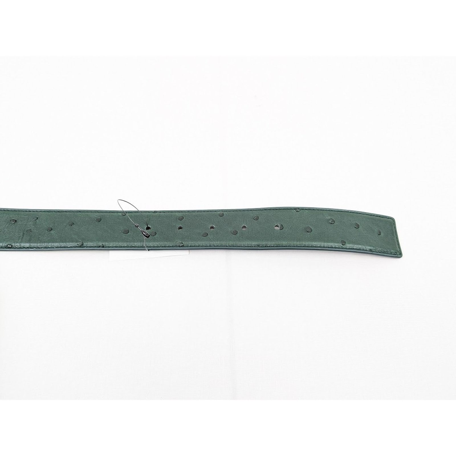 Bottega Veneta o1rshd1 Size: 90 / Struzzo Light Calf Belt in Pine Green Size 34 - 7 Thumbnail