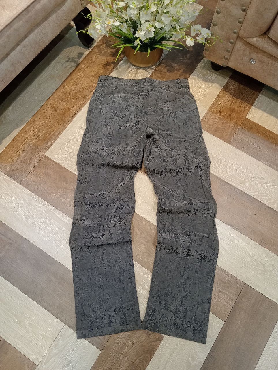 Jean Paul Gaultier RARE GAULTIER HOMME OBJET VELVET STRETCH DENIM PANTS Size US 33 - 12 Thumbnail