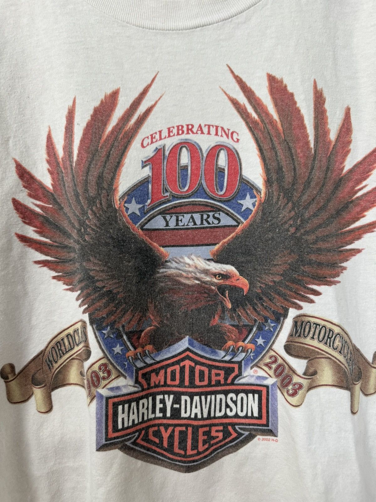 Harley Davidson Harley Davidson Vintage Y2k Tee Motor Cycles 100 Tour Size US XL / EU 56 / 4 - 3 Thumbnail
