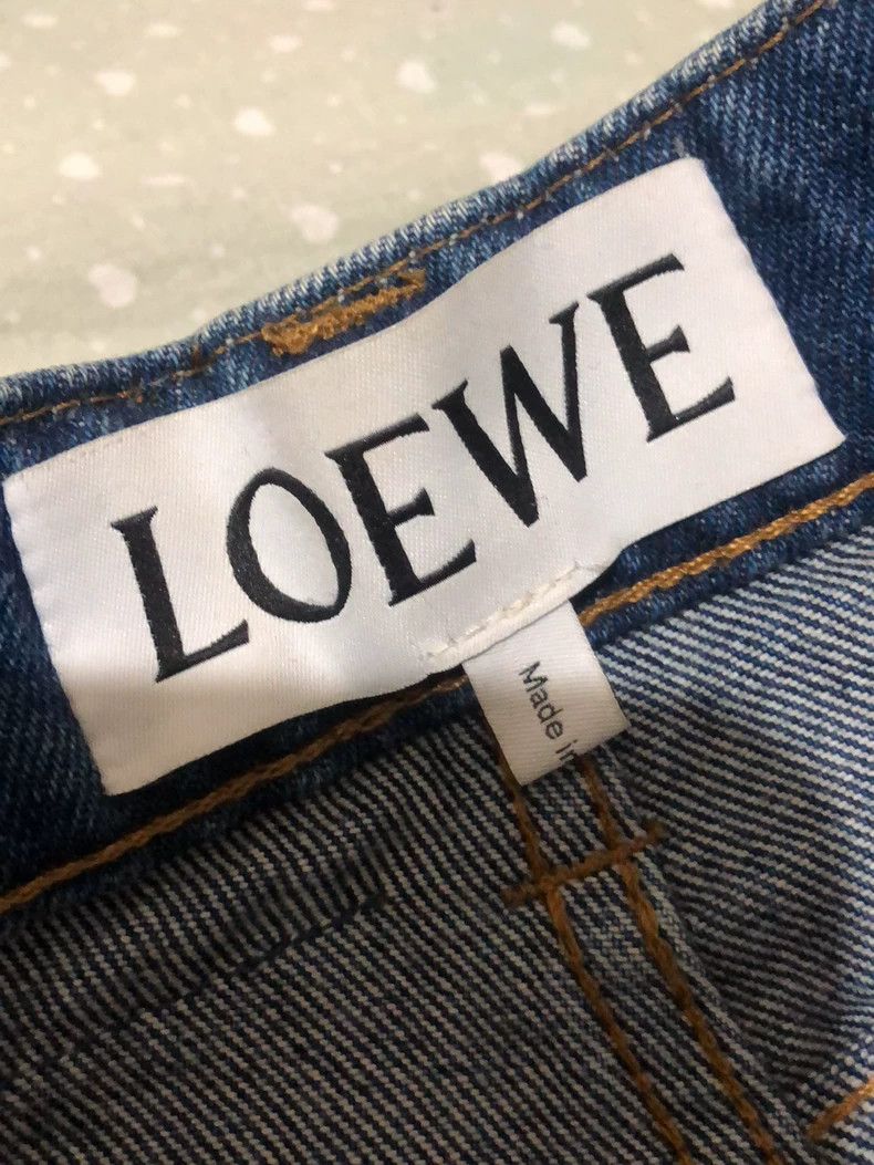Loewe Loewe High-waisted frayed denim fisherman pants Size 33" - 3 Thumbnail