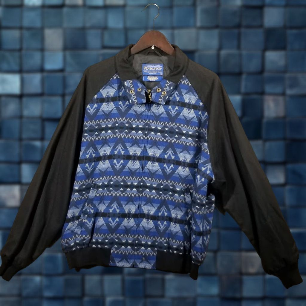 Pendleton VINTAGE Pendleton Jacket Western Wear Aztec / Native Geometric Blue XL Mens Size US XXL / EU 58 / 5 - 1 Thumbnail