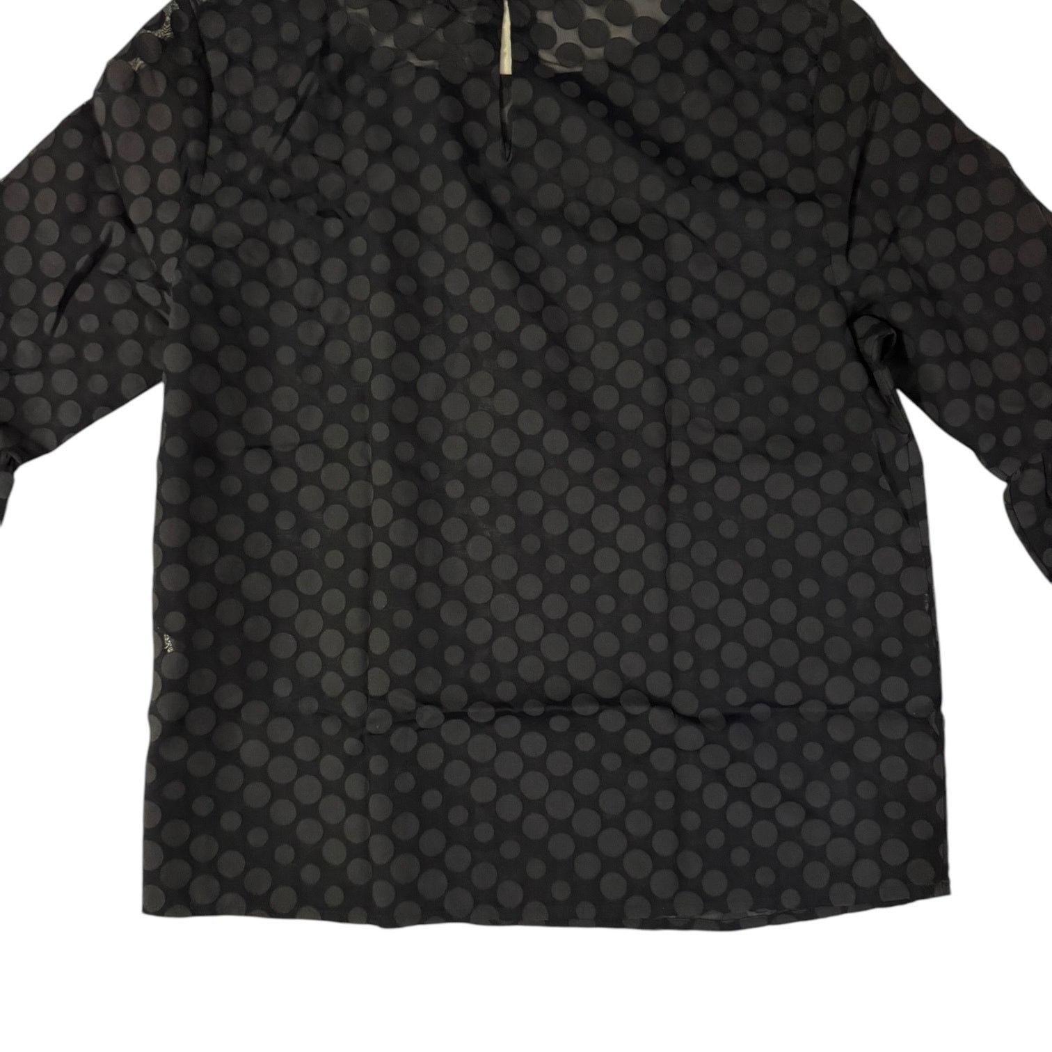 Tommy Hilfiger Tommy Hilfiger Navy Blue Sheer Top Covered in Dots – Medium Size M / US 6-8 / IT 42-44 - 4 Thumbnail