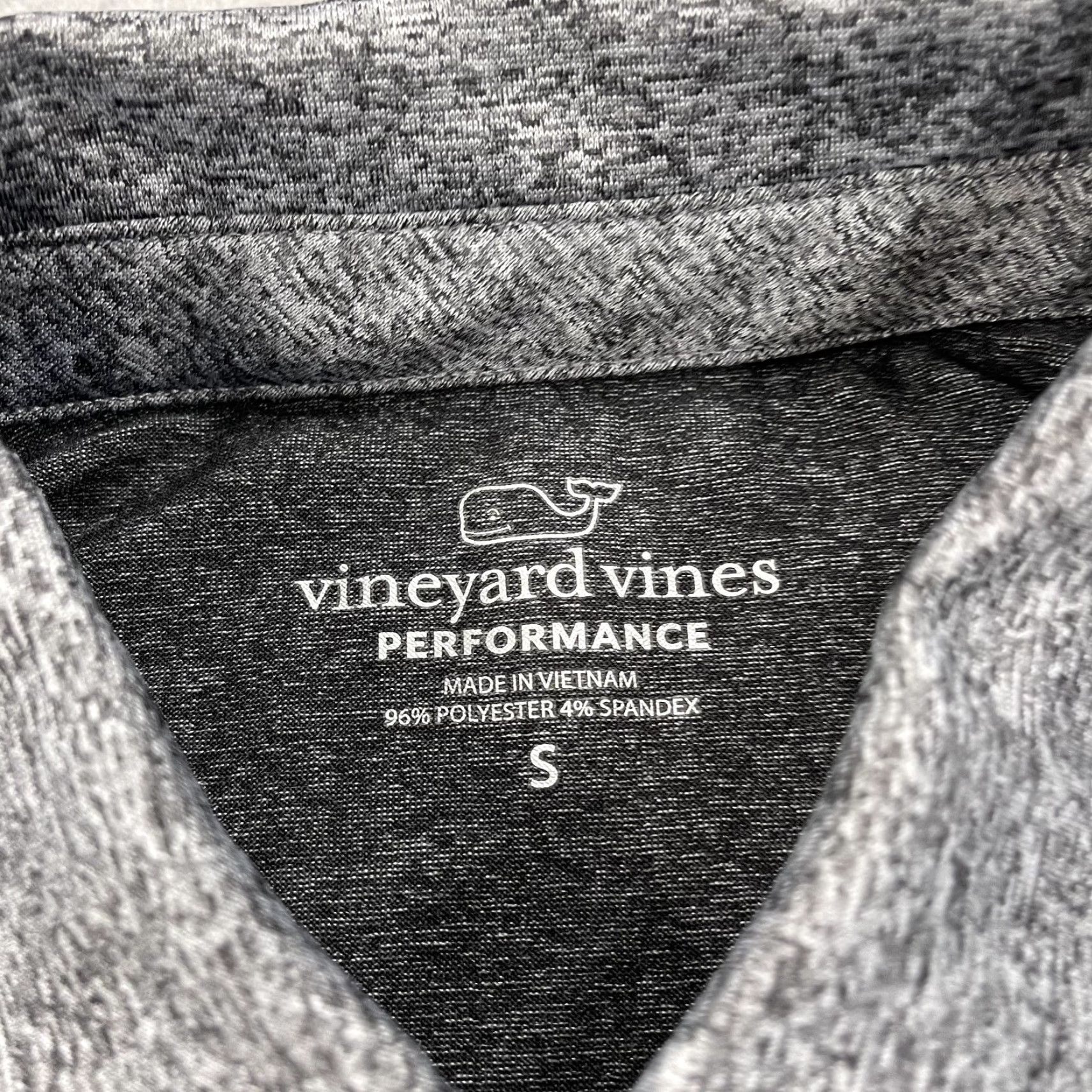 Vineyard Vines Vineyard Vines Polo Shirt Mens Small Gray Whale Striped Performance Golf Logo Shirt Size US S / EU 44-46 / 1 - 4 Thumbnail