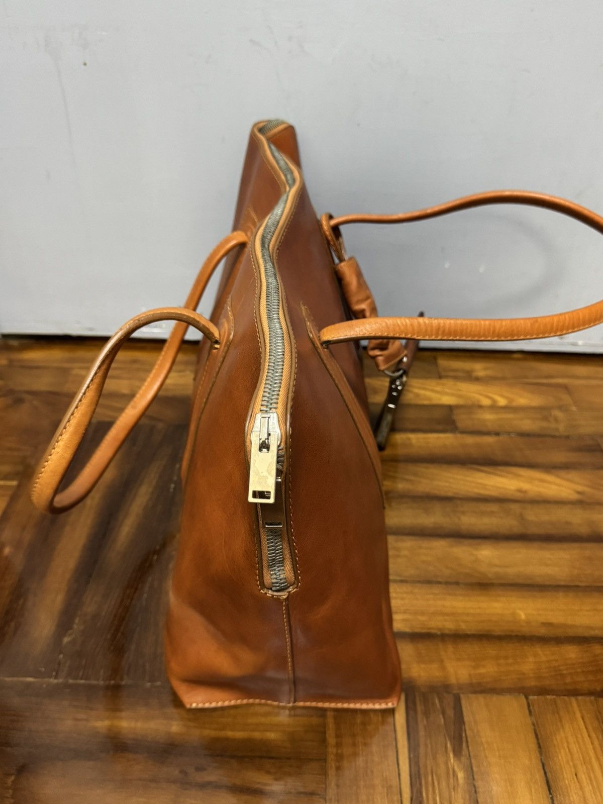 Rick Owens RICK OWENS LIGHT BROWN LEATHER WEEKENDER Size ONE SIZE - 2 Thumbnail