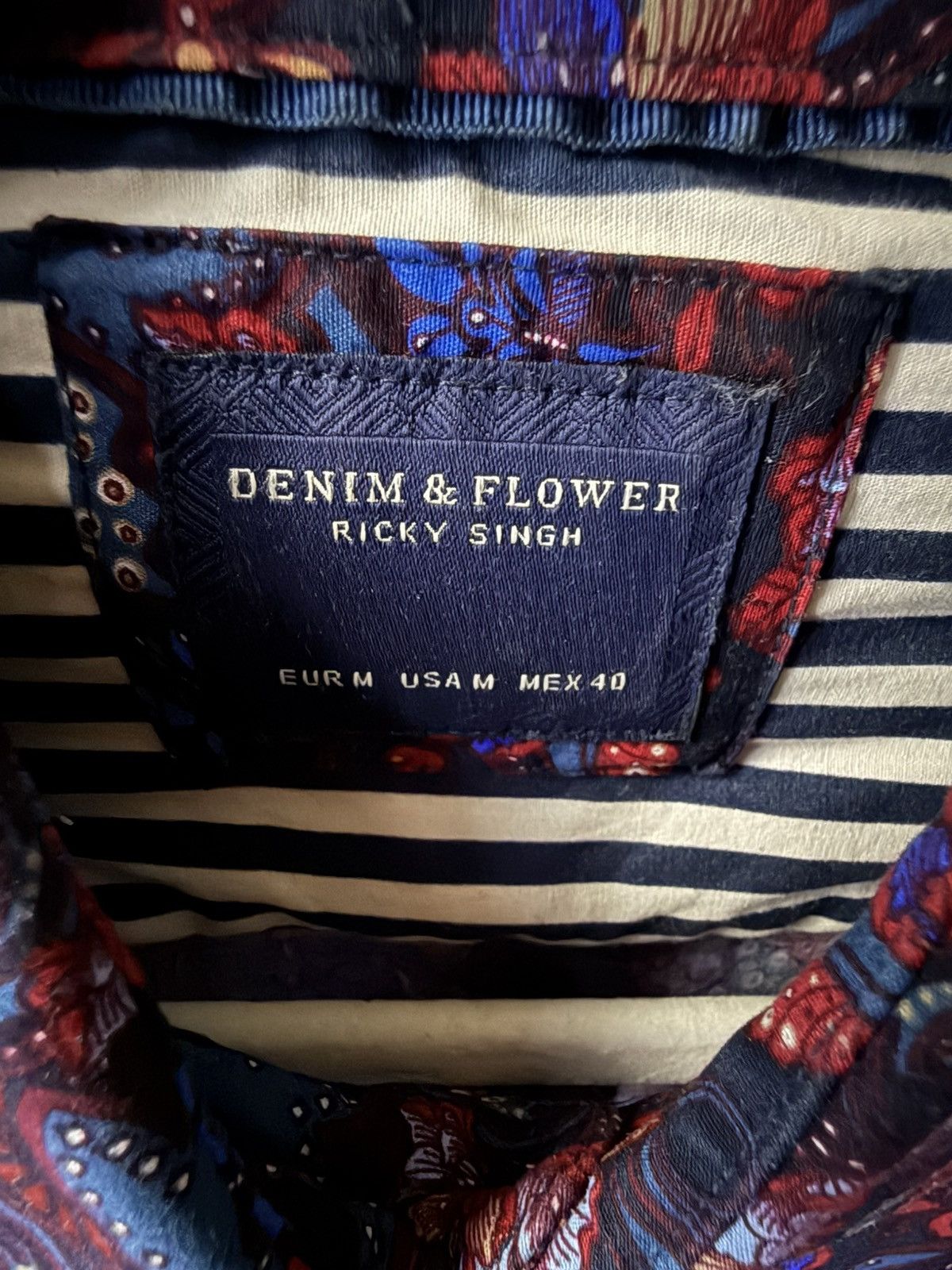 Denim & Flower Denim & Flower Ricky Singh Men’s Paisley Floral Button-Down Size US M / EU 48-50 / 2 - 5 Thumbnail