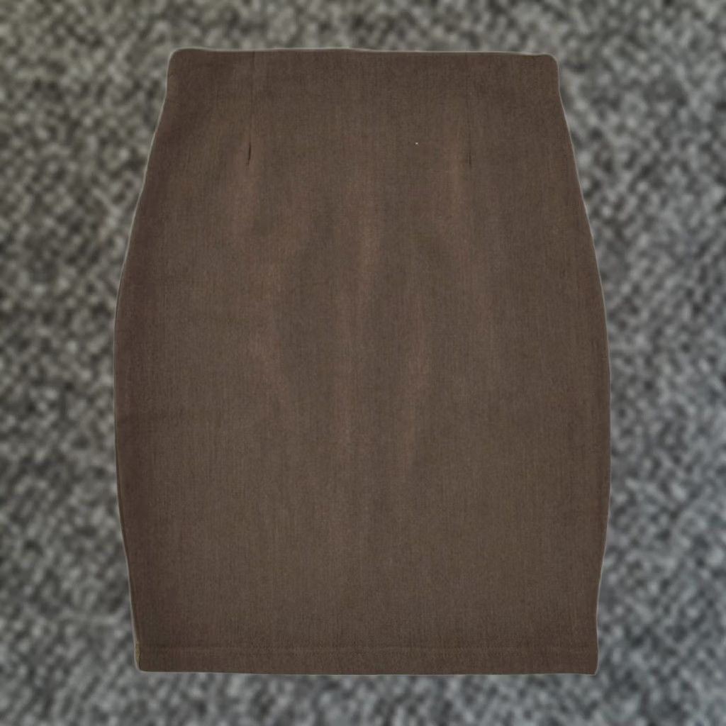 Vintage VINTAGE Womens Pencil Skirt Brown Viscose UK 14 Large Size 36" / US 14 / IT 50 - 1 Thumbnail
