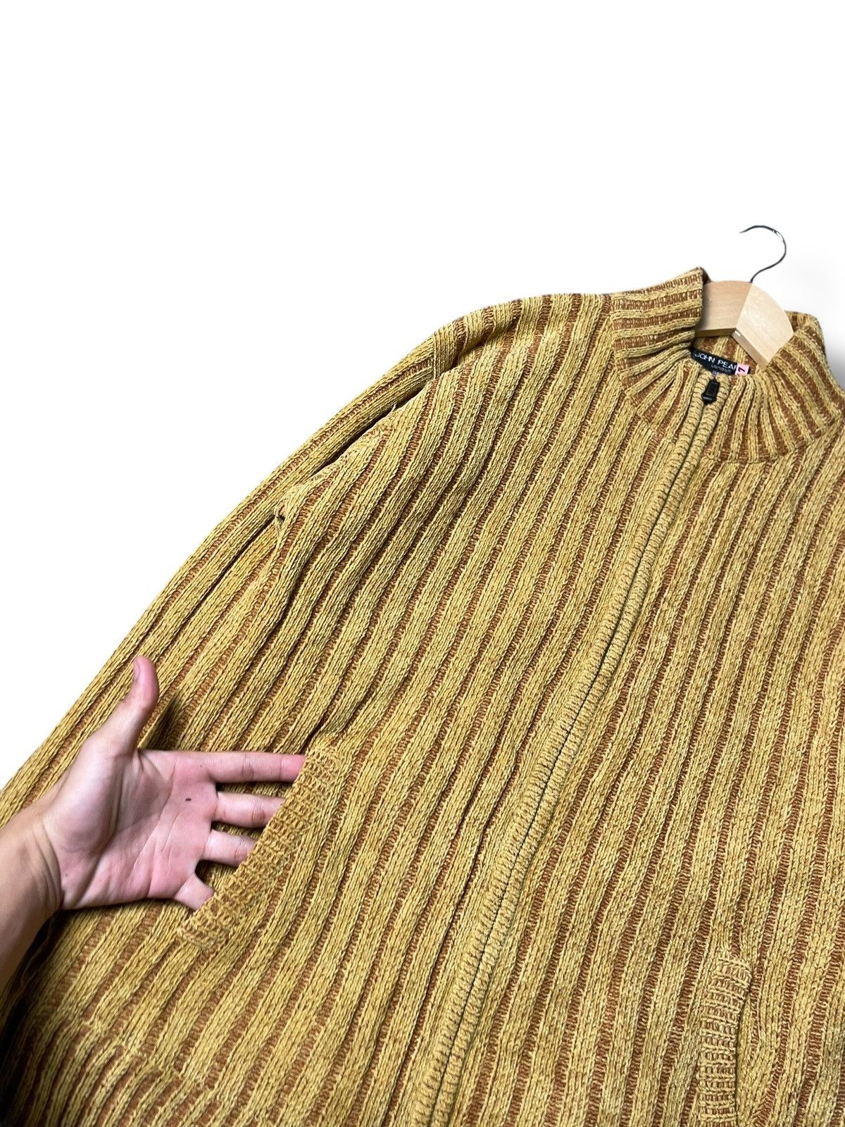 Japanese Brand × Vintage Vintage John Pearse Knitted Zipper Jacket (72) Size US L / EU 52-54 / 3 - 4 Thumbnail
