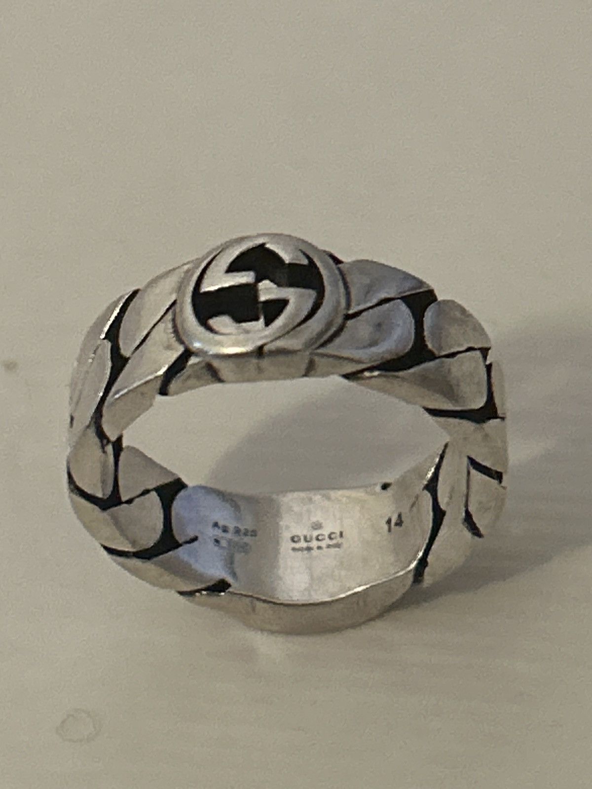Gucci Gucci Sterling Silver Interlocking Ring Ag 925 678656 Size ONE SIZE - 5 Thumbnail
